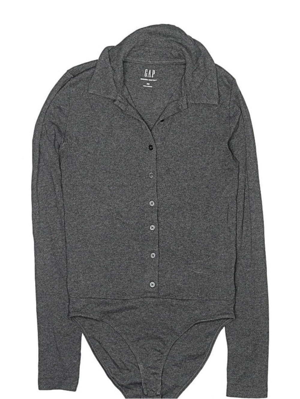 GAP Gray bodysuit polo style